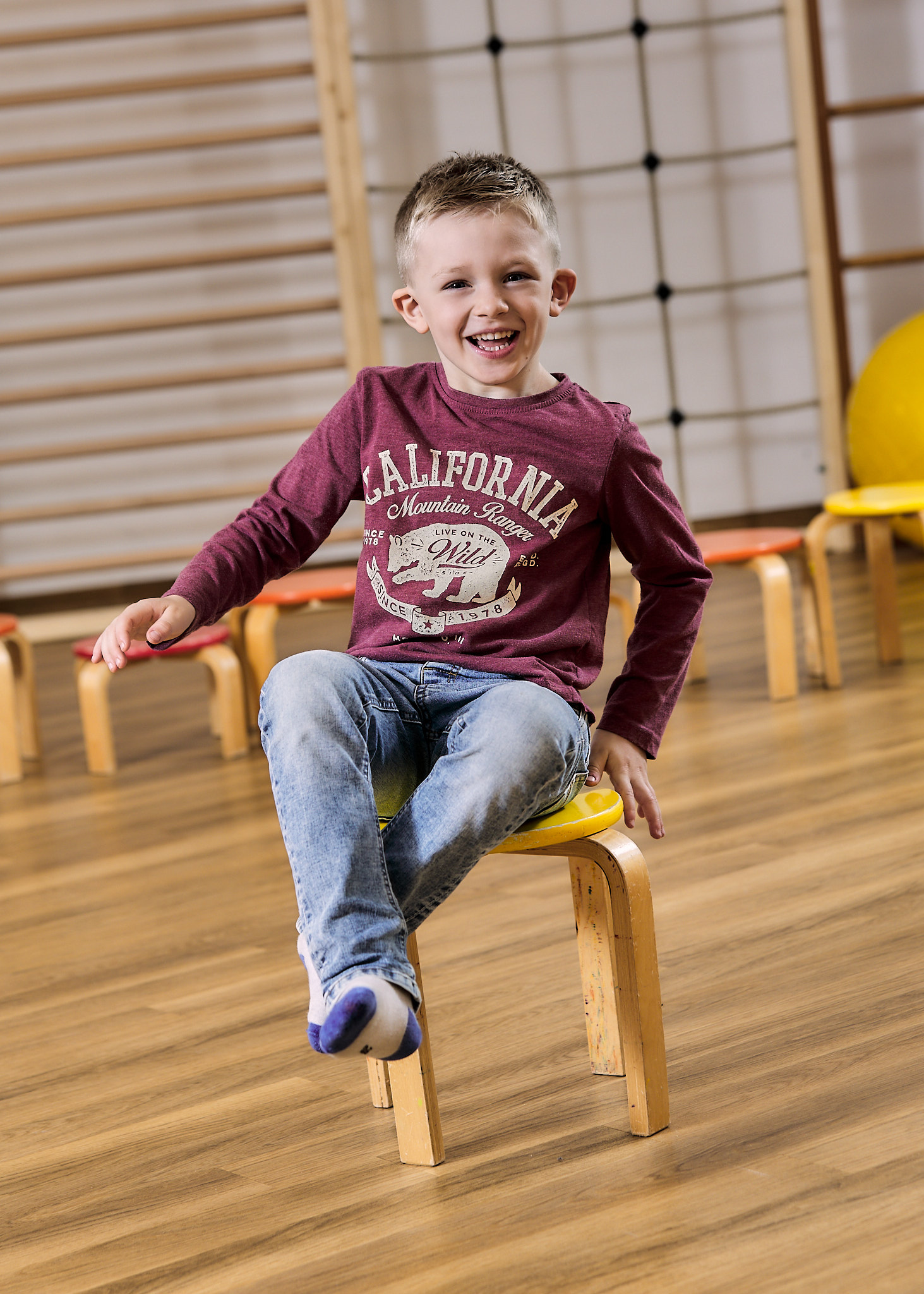 Portrait eines Kindes. Kindergartenfotografie.